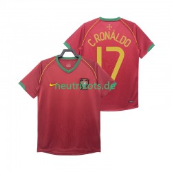 Fußballtrikot Portugal Crstiano Ronaldo 17 Retro Herren Heim 2006 Kurzarm