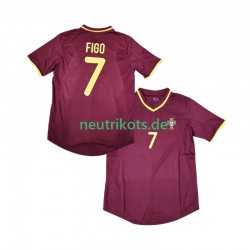 Fußballtrikot Portugal Figo 7 2000 Retro Herren Heim Kurzarm