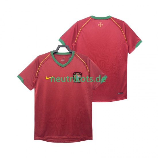 Fußballtrikot Portugal Retro Herren Heim 2006 Kurzarm