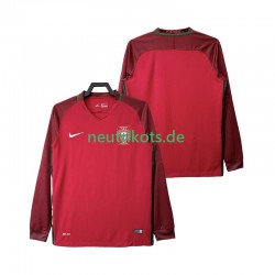 Fußballtrikot Portugal 2016 Retro Herren Heim Langarm