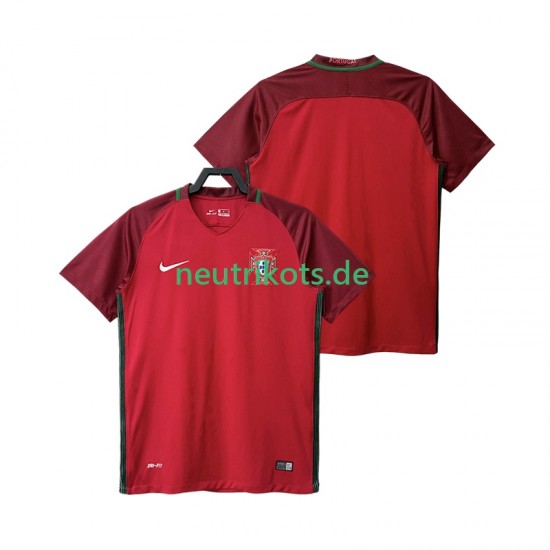 Fußballtrikot Portugal 2016 Retro Herren Heim Kurzarm