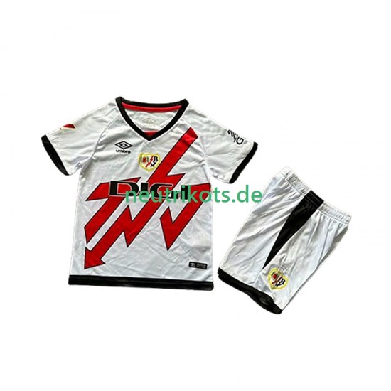 Fußballtrikot Rayo Vallecano Kinder Auswärts 2024-2025 Kurzarm