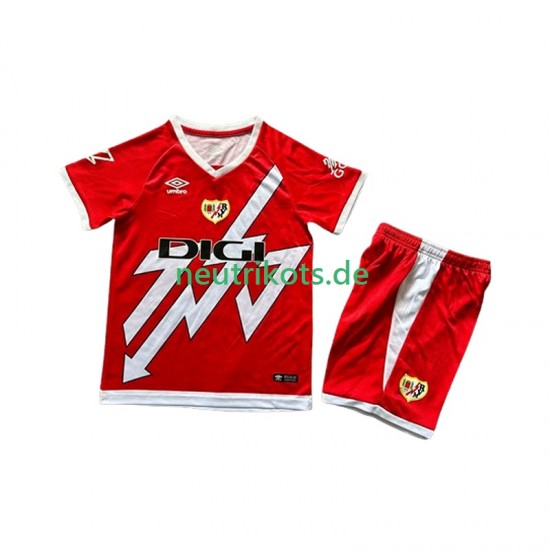 Fußballtrikot Rayo Vallecano Kinder Heim 2024-2025 Kurzarm