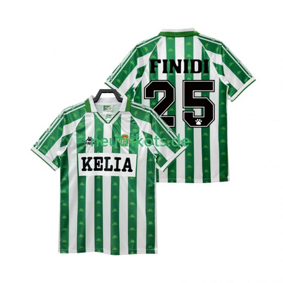 Fußballtrikot Betis Sevilla FINIDI 25 1995 1996 Retro Herren Heim Kurzarm