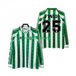 Fußballtrikot Betis Sevilla FINIDI 25 1996 1997 Retro Herren Heim Langarm