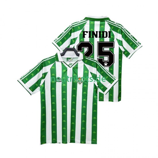 Fußballtrikot Betis Sevilla FINIDI 25 1996 1997 Retro Herren Heim Kurzarm