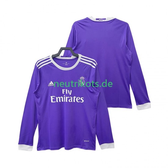 Fußballtrikot Real Madrid 2016 2017 Retro Herren Auswärts Langarm