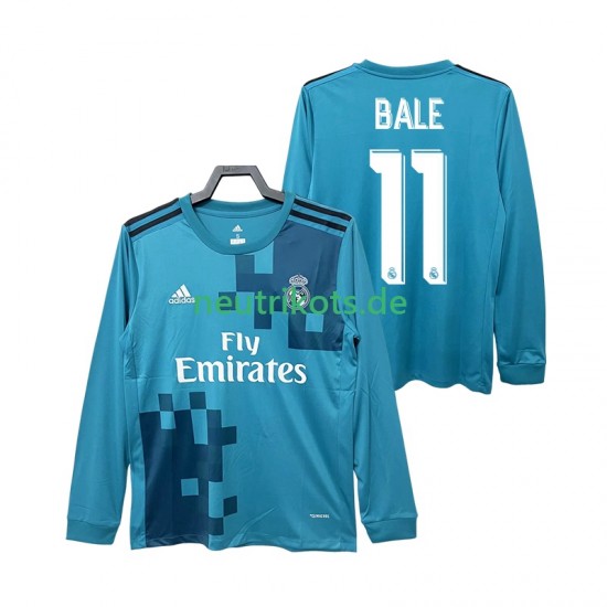 Fußballtrikot Real Madrid BALE 11 2017 2018 Retro Herren Ausweich Langarm