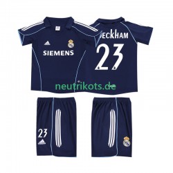 Fußballtrikot Real Madrid BECKHAM 23 2005 Retro Kinder Auswärts 2006 Kurzarm
