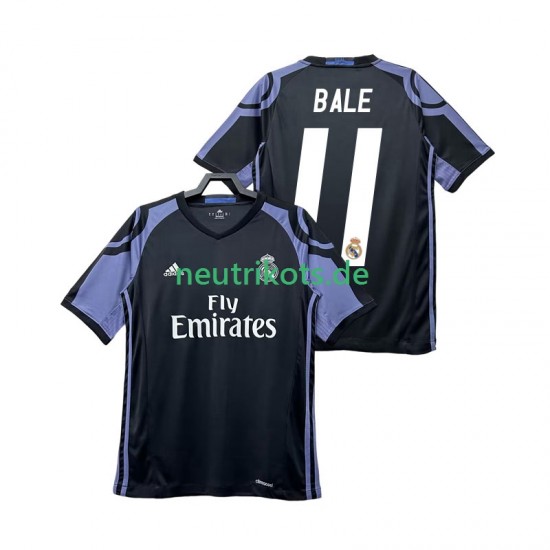 Fußballtrikot Real Madrid Bale 11 2016 2017 Retro Herren Ausweich Kurzarm