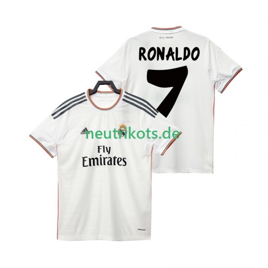 Fußballtrikot Real Madrid Cristiano Ronaldo 7 2013 2014 Retro Herren Heim Kurzarm