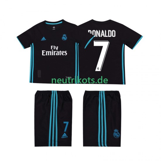 Fußballtrikot Real Madrid Cristiano Ronaldo 7 2017 2018 Retro Kinder Auswärts Kurzarm