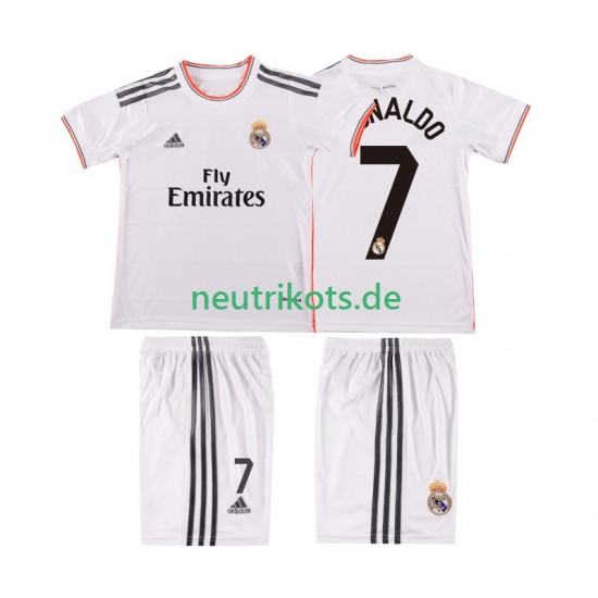 Fußballtrikot Real Madrid Cristiano Ronaldo 7 2013 2014 Retro Kinder Heim Kurzarm