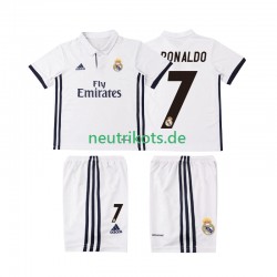 Fußballtrikot Real Madrid Cristiano Ronaldo 7 2016 2017 Retro Kinder Heim Kurzarm