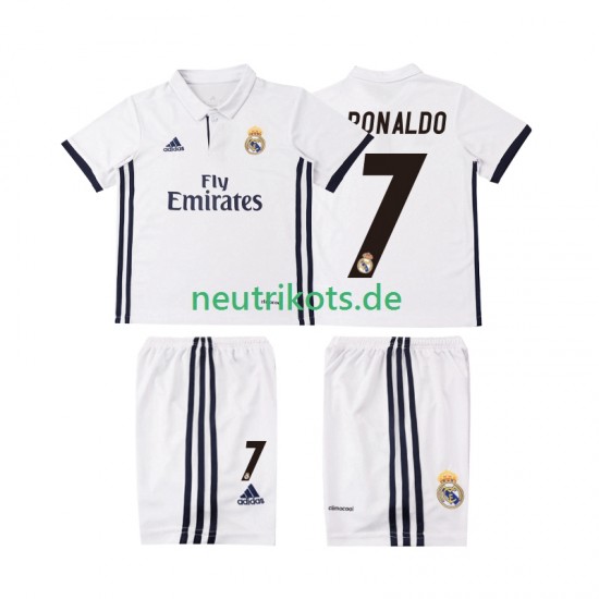 Fußballtrikot Real Madrid Cristiano Ronaldo 7 2016 2017 Retro Kinder Heim Kurzarm