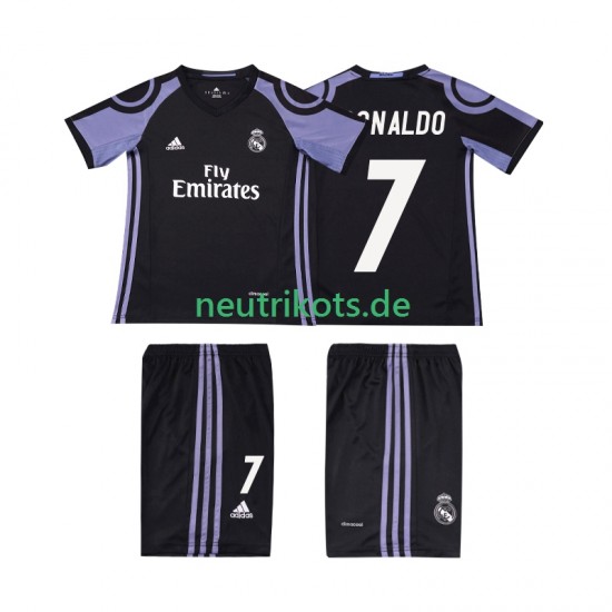 Fußballtrikot Real Madrid Cristiano Ronaldo 7 2016 2017 Retro Kinder Ausweich Kurzarm
