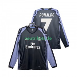 Fußballtrikot Real Madrid Cristiano Ronaldo 7 2016 2017 Retro Herren Ausweich Langarm