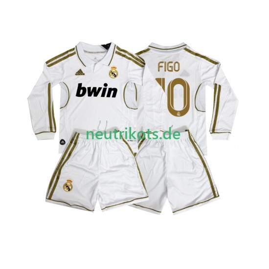 Fußballtrikot Real Madrid FIGO 10 2012 Retro Kinder Heim 2011 Langarm