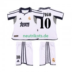 Fußballtrikot Real Madrid FIGO 10 2001 2002 Retro Kinder Heim Kurzarm
