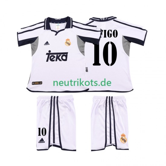 Fußballtrikot Real Madrid FIGO 10 2001 2002 Retro Kinder Heim Kurzarm