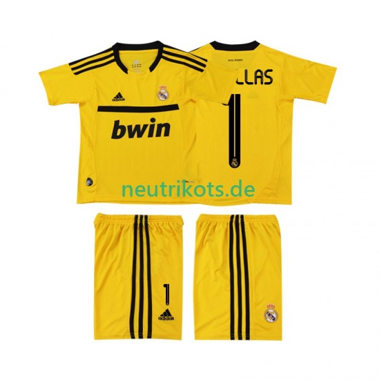 Fußballtrikot Real Madrid CASILLAS 1 2012 Torwart Retro Kinder Heim 2011 Kurzarm