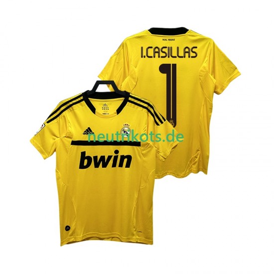 Fußballtrikot Real Madrid I.CASILLAS 1 2012 Torwart Retro Herren Heim 2011 Kurzarm