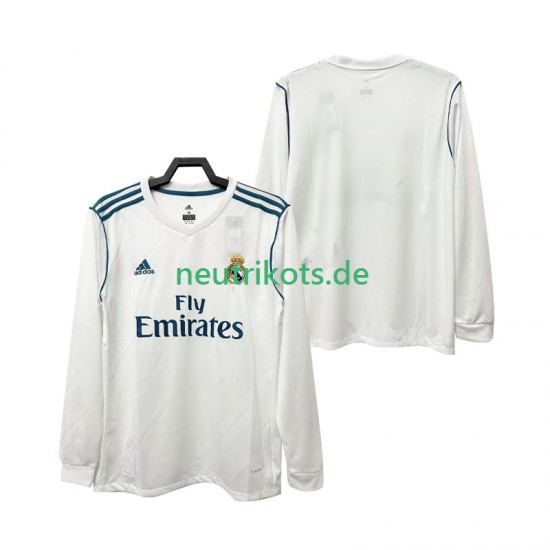 Fußballtrikot Real Madrid 2017 2018 Retro Herren Heim Langarm