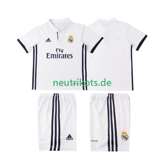 Fußballtrikot Real Madrid 2016 2017 Retro Kinder Heim Kurzarm