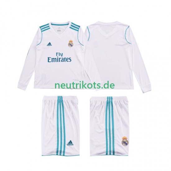Fußballtrikot Real Madrid 2017 2018 Retro Kinder Heim Langarm