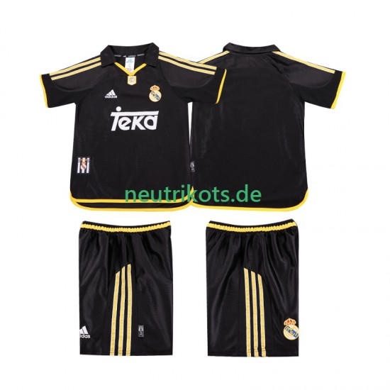 Fußballtrikot Real Madrid 2001 Retro Kinder Auswärts 1999 Kurzarm