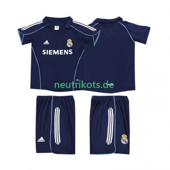 Fußballtrikot Real Madrid 2005 Retro Kinder Auswärts 2006 Kurzarm