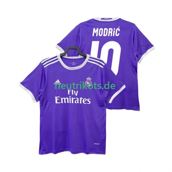 Fußballtrikot Real Madrid Modrić LUCA 10 2016 2017 Retro Herren Auswärts Kurzarm