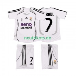 Fußballtrikot Real Madrid RAUL 7 2007 Retro Kinder Heim 2006 Kurzarm