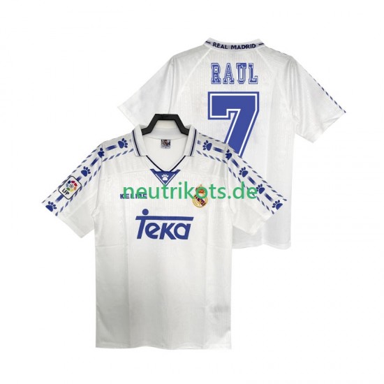 Fußballtrikot Real Madrid RAUL 7 1996 1997 Retro Herren Heim Kurzarm