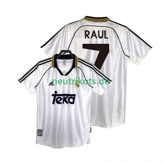Fußballtrikot Real Madrid RAUL 7 1998 2000 Retro Herren Heim Kurzarm