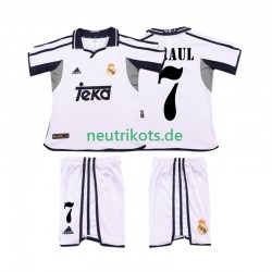 Fußballtrikot Real Madrid RAUL 7 2001 2002 Retro Kinder Heim Kurzarm