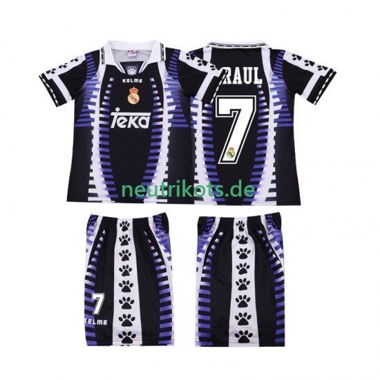 Fußballtrikot Real Madrid RAUL 7 1997 1998 Retro Kinder Ausweich Kurzarm