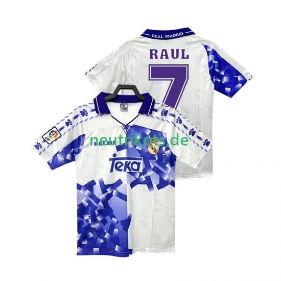 Fußballtrikot Real Madrid RAUL 7 1996 1997 Retro Herren Ausweich Kurzarm