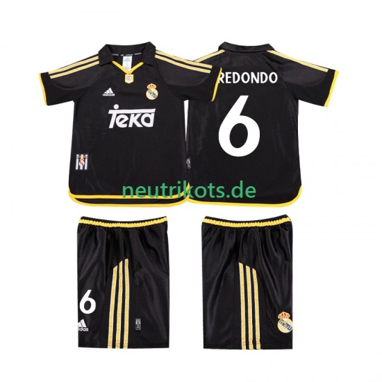 Fußballtrikot Real Madrid REDONDO 6 2001 Retro Kinder Auswärts 1999 Kurzarm