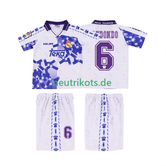 Fußballtrikot Real Madrid REDONDO 6 1996 1997 Retro Kinder Ausweich Kurzarm