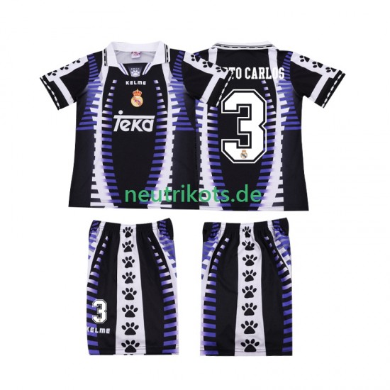 Fußballtrikot Real Madrid ROBERTO CARLOS 3 1997 1998 Retro Kinder Ausweich Kurzarm