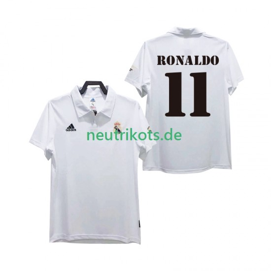Fußballtrikot Real Madrid RONALDO 11 2002 2003 Retro Herren Heim Kurzarm