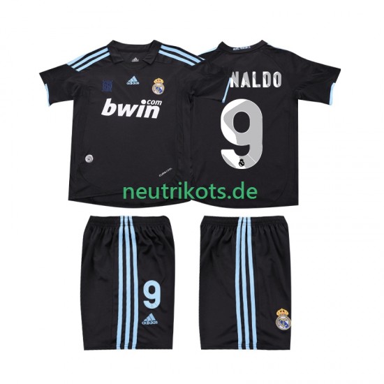 Fußballtrikot Real Madrid RONALDO 9 2009 Retro Kinder Auswärts 2010 Kurzarm