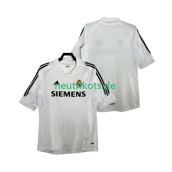 Fußballtrikot Real Madrid 2005 Retro Herren Heim 2006 Kurzarm