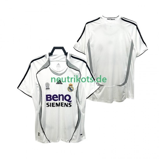 Fußballtrikot Real Madrid 2007 Retro Herren Heim 2006 Kurzarm