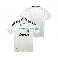 Fußballtrikot Real Madrid 2009 Retro Herren Heim 2008 Kurzarm