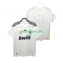 Fußballtrikot Real Madrid 2009 Retro Herren Heim 2010 Kurzarm