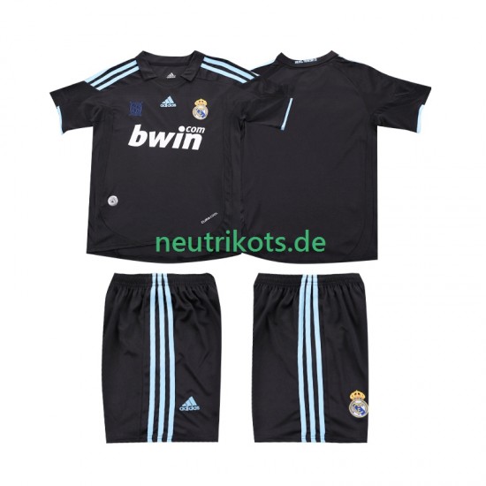 Fußballtrikot Real Madrid 2009 Retro Kinder Auswärts 2010 Kurzarm