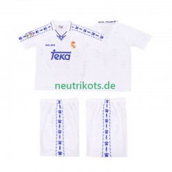 Fußballtrikot Real Madrid 1996-1997 Retro Kinder Heim Kurzarm
