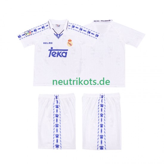 Fußballtrikot Real Madrid 1996-1997 Retro Kinder Heim Kurzarm